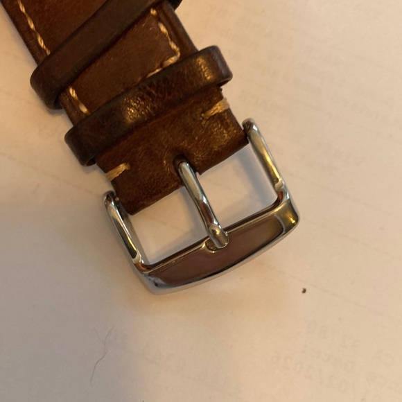 Citizen Eco Drive 8635-S083796 watch silver dial, brown leather strap, stainless - Picture 8 of 16